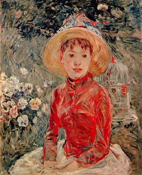 Berthe Morisot Young Girl with Cage oil painting picture